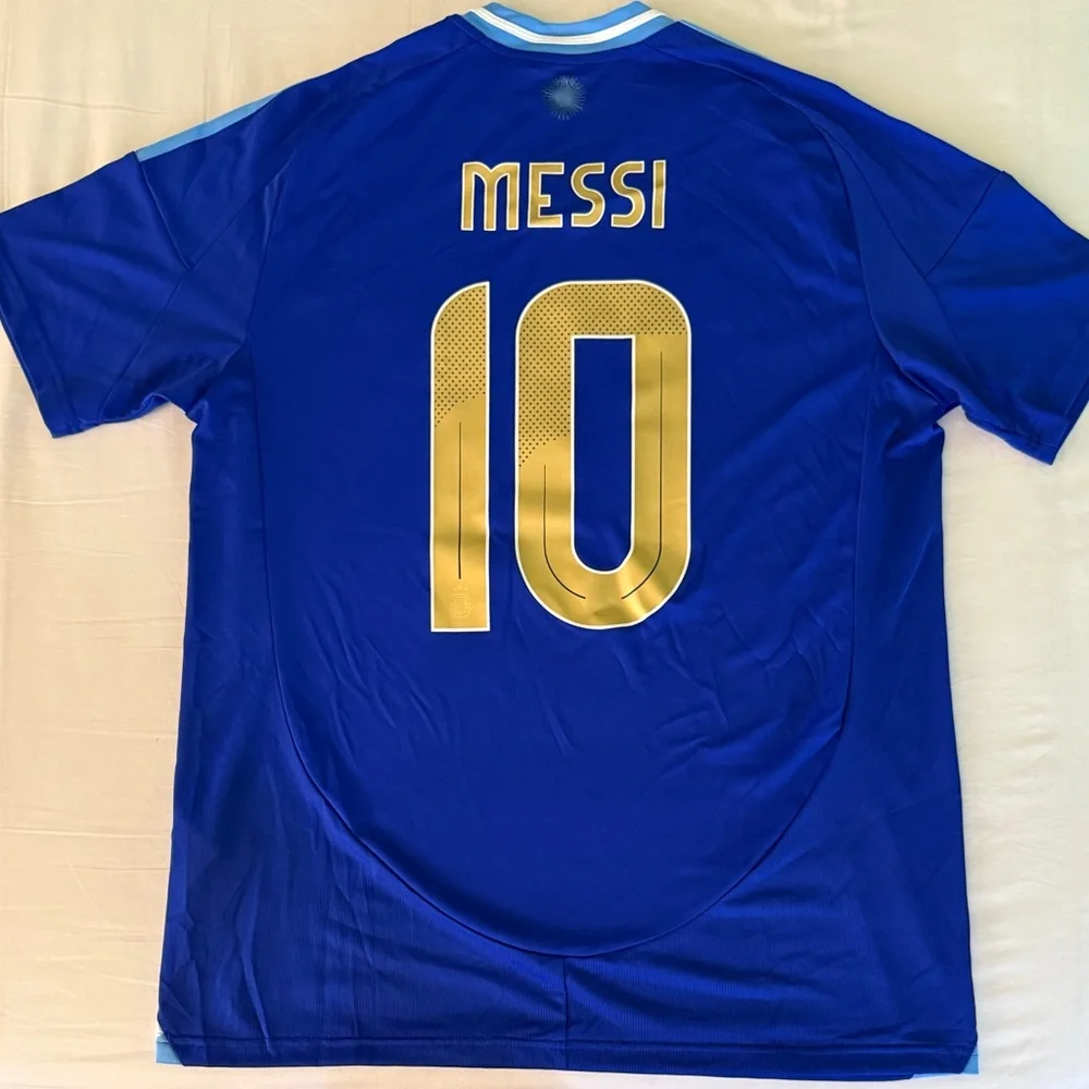 Adidas Argentina National Team Away 23/24 Soccer Jersey Messi 10 Men’s Size - Picture 7 of 9
